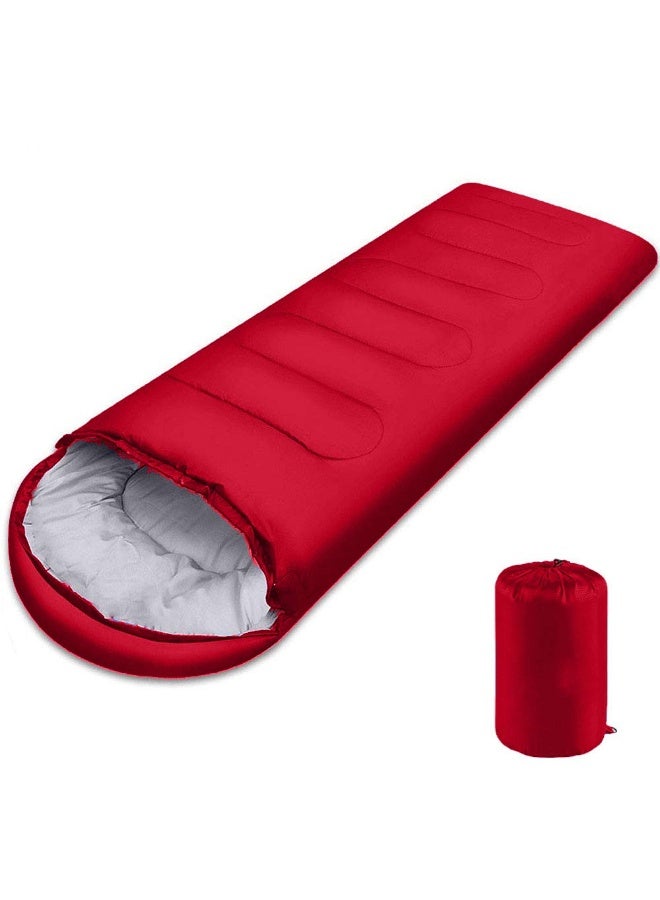 KISSUN Sleeping Bag, Lightweight 3 Season Weather Sleep Bags for Kids Adults Girls Women, Microfiber Filled 5-20 Degree for Backpacking/Hiking/Camping/Mountaineering with Compression Sack - Image 1